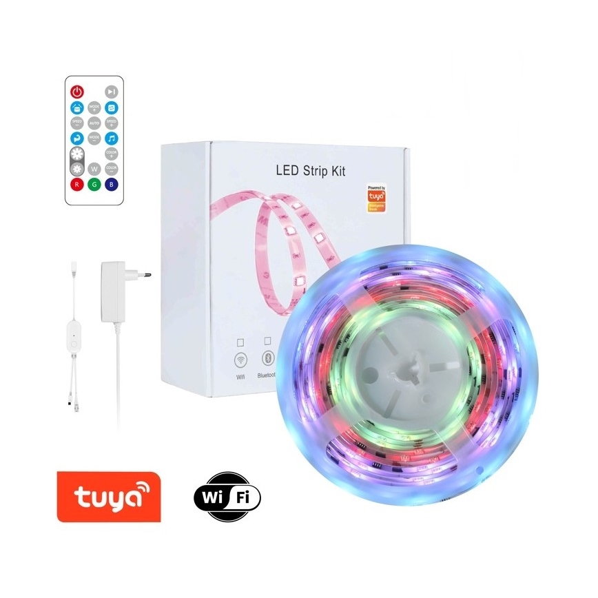Immax NEO 07734L - LED RGB Hämardatav digitaalne riba NEO LITE LED/18W/230V 5m MUSIC IP65 Wi-Fi Tuya + pult