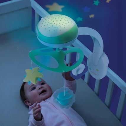 Infantino - Võrevoodi mobiilne koos melody 3-ühes 3xAA roheline