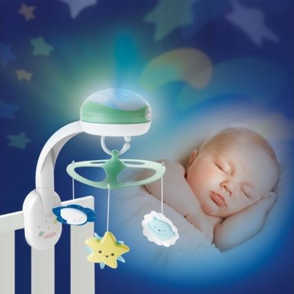 Infantino - Võrevoodi mobiilne koos melody 3-ühes 3xAA roheline