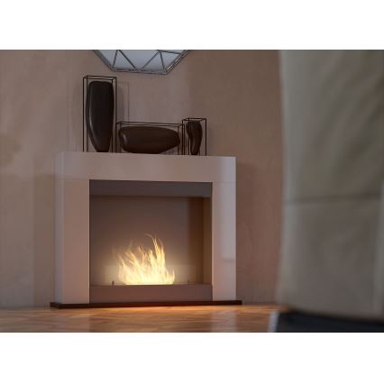 InFire - BIO kamin 87,5x110 cm 3kW valge