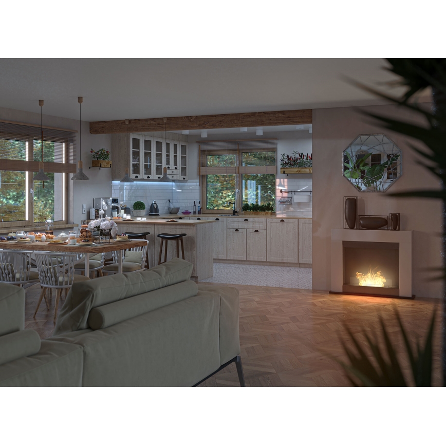 InFire - BIO kamin 87,5x110 cm 3kW valge