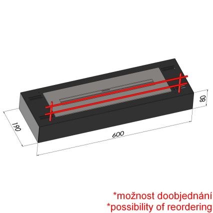 InFire - BIO kamin 8x60 cm 3kW must