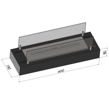 InFire - BIO kamin 8x60 cm 3kW must