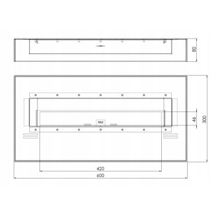 InFire - BIO kamin 8x60 cm 3kW must