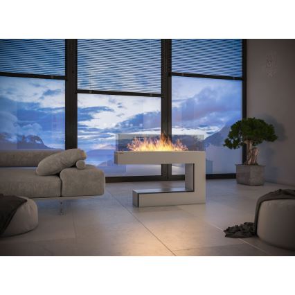 InFire - Biokamin 110x85,5 cm 3kW valge