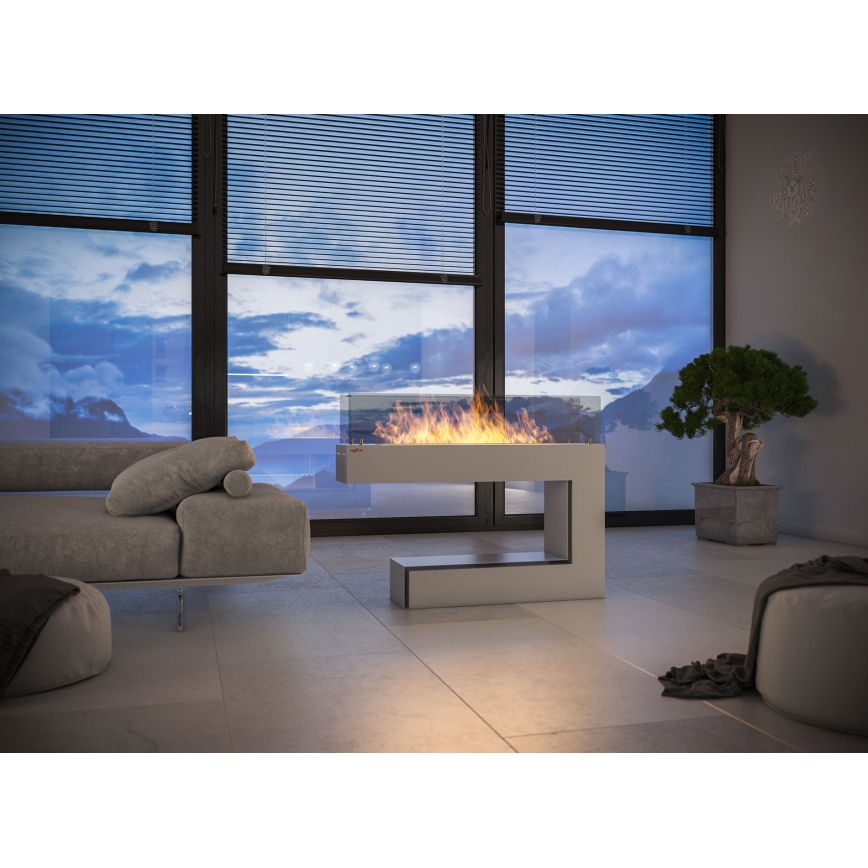 InFire - Biokamin 110x85,5 cm 3kW valge