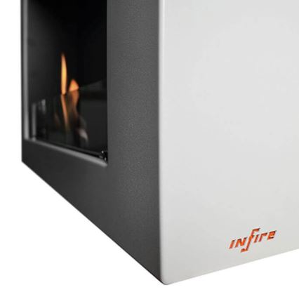 InFire - Biokamin seinale 120x56 cm 3kW valge