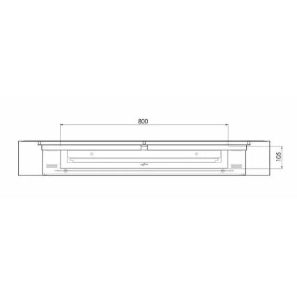 InFire - Biokamin seinale 120x56 cm 3kW valge