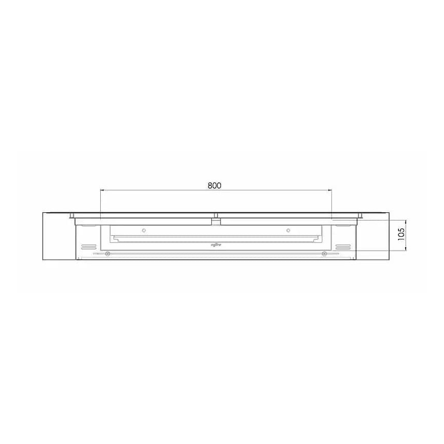 InFire - Biokamin seinale 120x56 cm 3kW valge