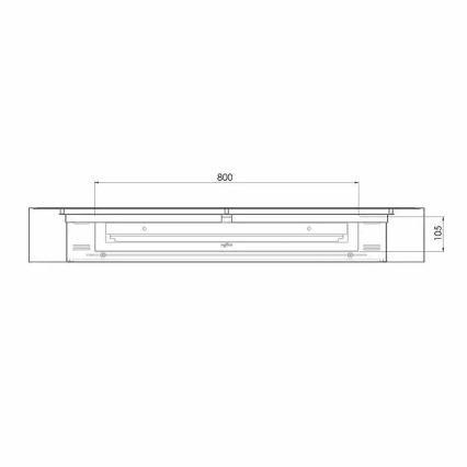 InFire - Biokamin seinale 120x56 cm 3kW must