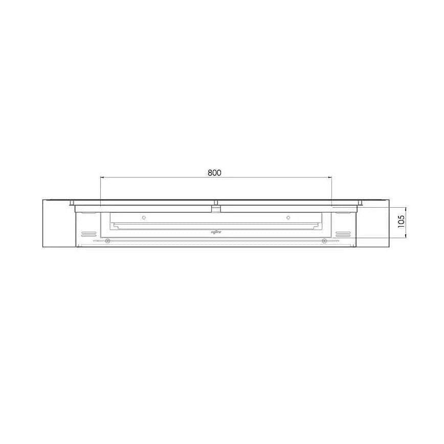 InFire - Biokamin seinale 120x56 cm 3kW must