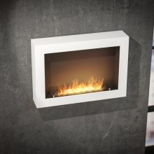 InFire - Biokamin seinale 80x56 cm 3kW valge