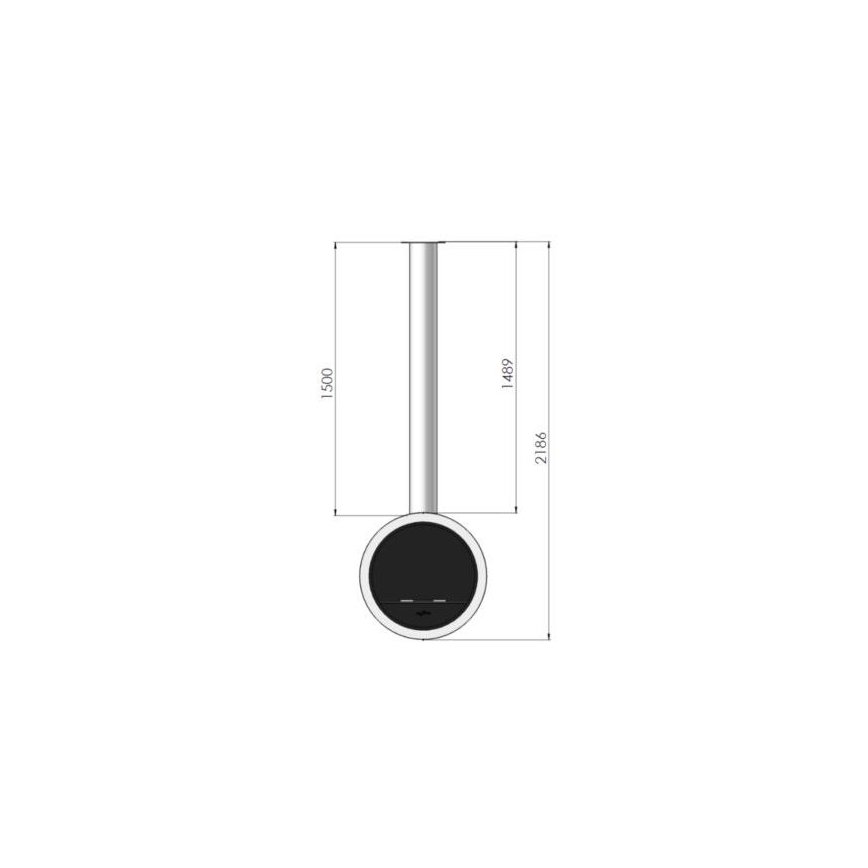 InFire - Riputatav biokamin d. 70 cm 3kW must