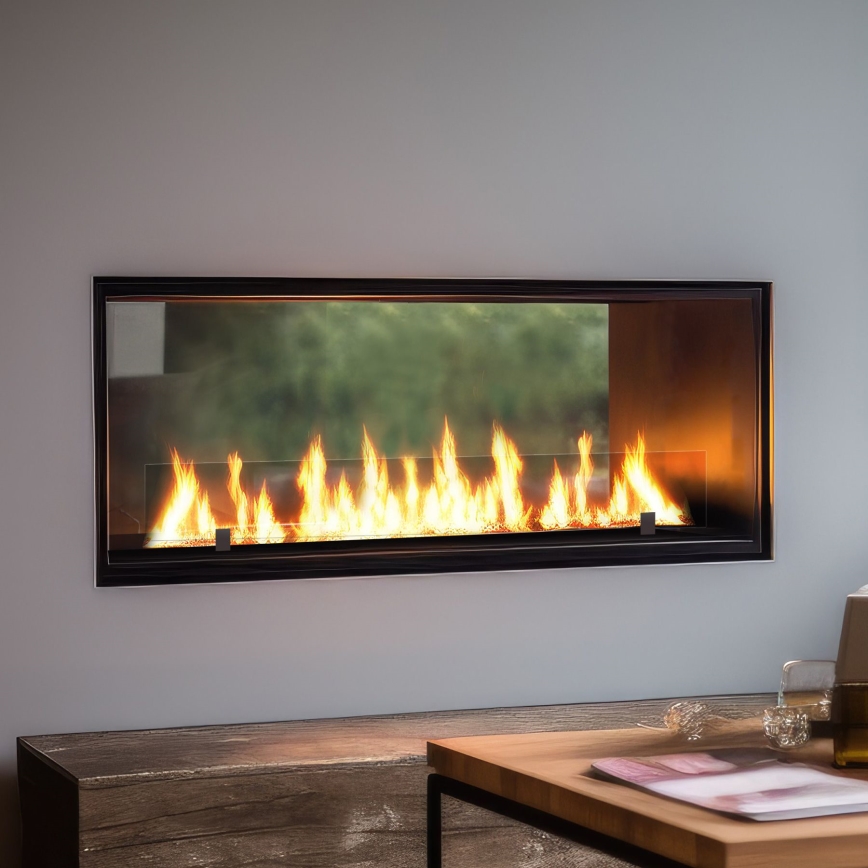 InFire - Sisseehitatud BIO kamin 48,5x123,5 cm 6kW must