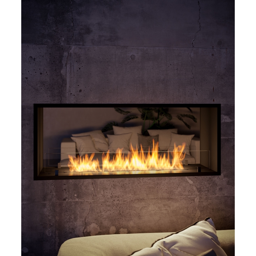 InFire - Sisseehitatud BIO kamin 48,5x123,5 cm 6kW must