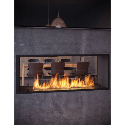 InFire - Sisseehitatud BIO kamin 48,5x123,5 cm 6kW must