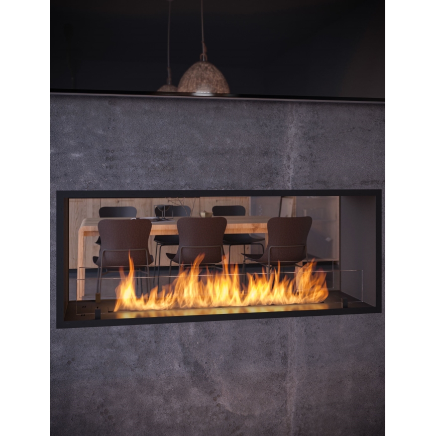 InFire - Sisseehitatud BIO kamin 48,5x123,5 cm 6kW must