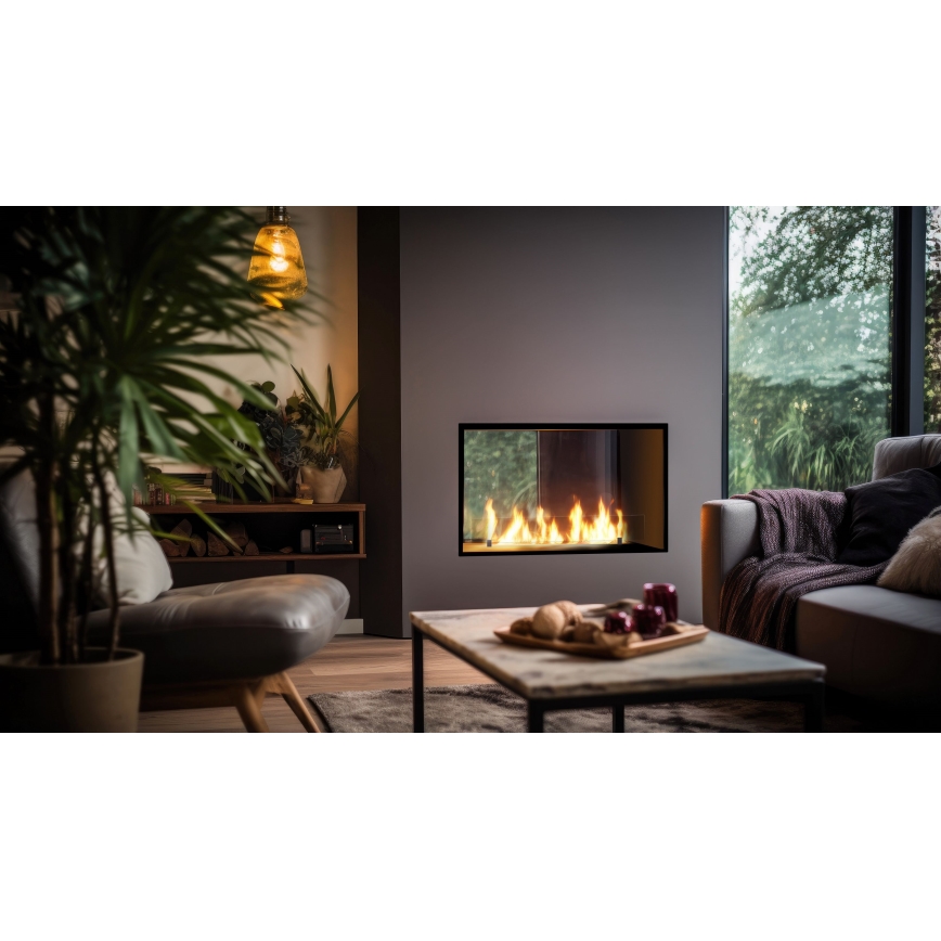 InFire - Sisseehitatud BIO kamin 48,5x83,5 cm 3,5kW must