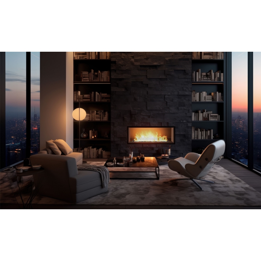 InFire - Sisseehitatud BIO kamin 49,4x104,4 cm 6kW must