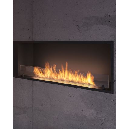 InFire - Sisseehitatud BIO kamin 49,4x124,4 cm 6kW must