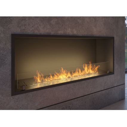 InFire - Sisseehitatud BIO kamin 49,4x124,4 cm 6kW must