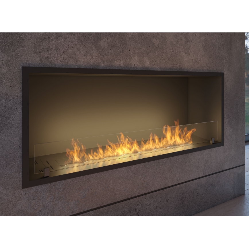 InFire - Sisseehitatud BIO kamin 49,4x124,4 cm 6kW must