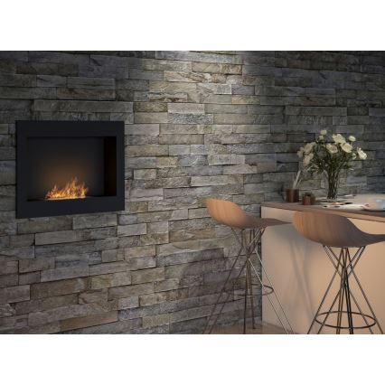 InFire - Sisseehitatud BIO kamin 49x60 cm 3kW must