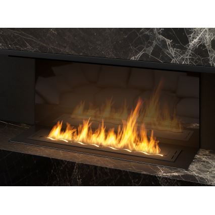 InFire - Sisseehitatud BIO kamin 7,5x100 cm 6kW must