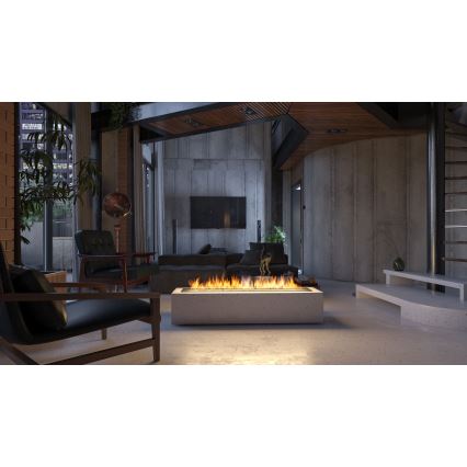 InFire - Sisseehitatud BIO kamin 7,5x120 cm 7kW must