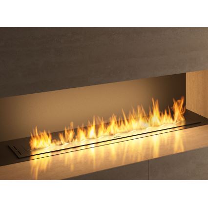 InFire - Sisseehitatud BIO kamin 7,5x120 cm 7kW must