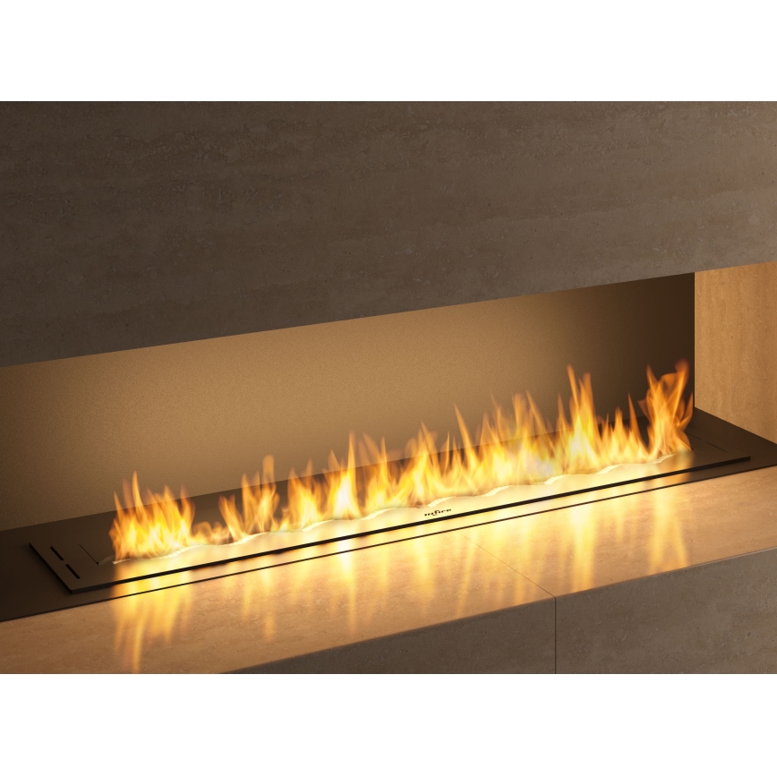 InFire - Sisseehitatud BIO kamin 7,5x120 cm 7kW must