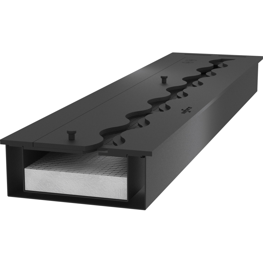 InFire - Sisseehitatud BIO kamin 7,5x120 cm 7kW must