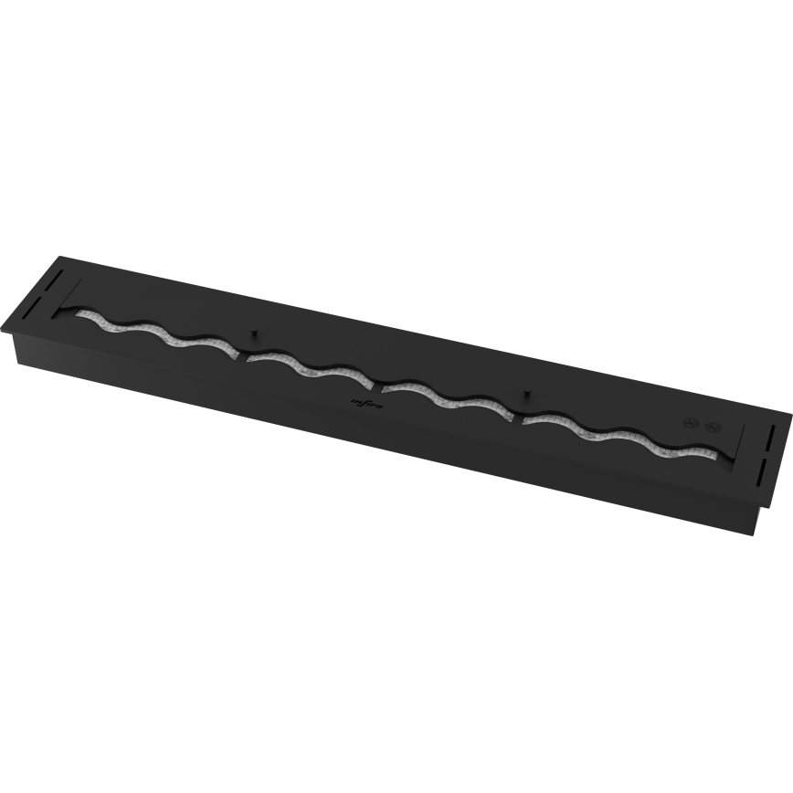 InFire - Sisseehitatud BIO kamin 7,5x120 cm 7kW must