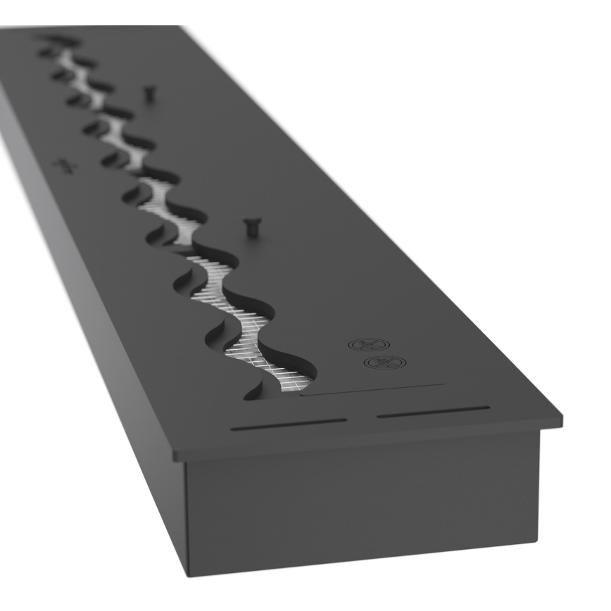 InFire - Sisseehitatud BIO kamin 7,5x120 cm 7kW must