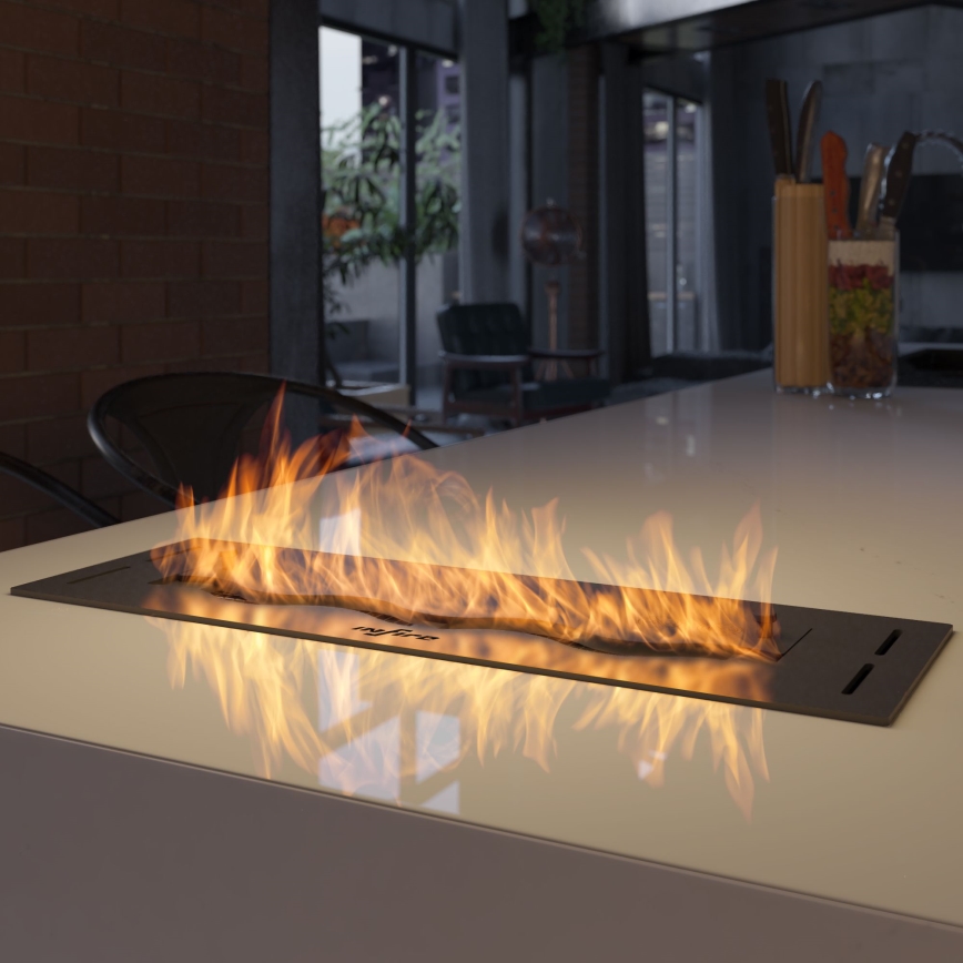 InFire - Sisseehitatud BIO kamin 7,5x50 cm 3,5kW must