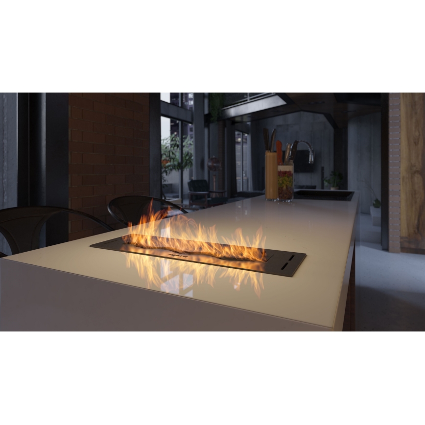 InFire - Sisseehitatud BIO kamin 7,5x50 cm 3,5kW must