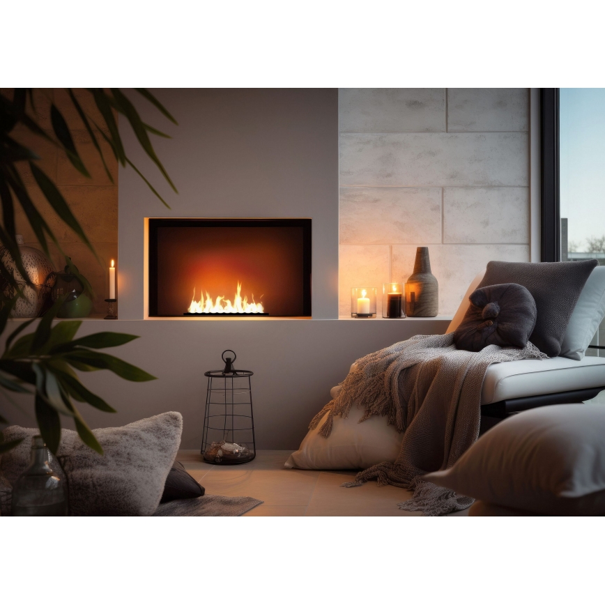 InFire - Sisseehitatud BIO kamin 7,5x50 cm 3,5kW must
