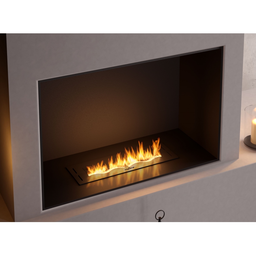 InFire - Sisseehitatud BIO kamin 7,5x50 cm 3,5kW must