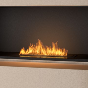 InFire - Sisseehitatud BIO kamin 7,5x60 cm 3,5kW must