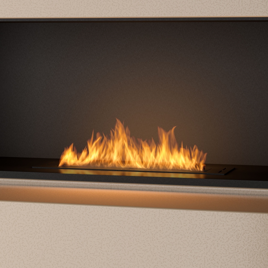 InFire - Sisseehitatud BIO kamin 7,5x60 cm 3,5kW must