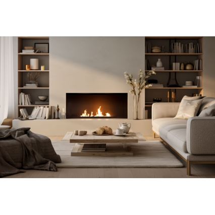 InFire - Sisseehitatud BIO kamin 7,5x60 cm 3,5kW must