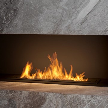 InFire - Sisseehitatud BIO kamin 7,5x80 cm 6kW must