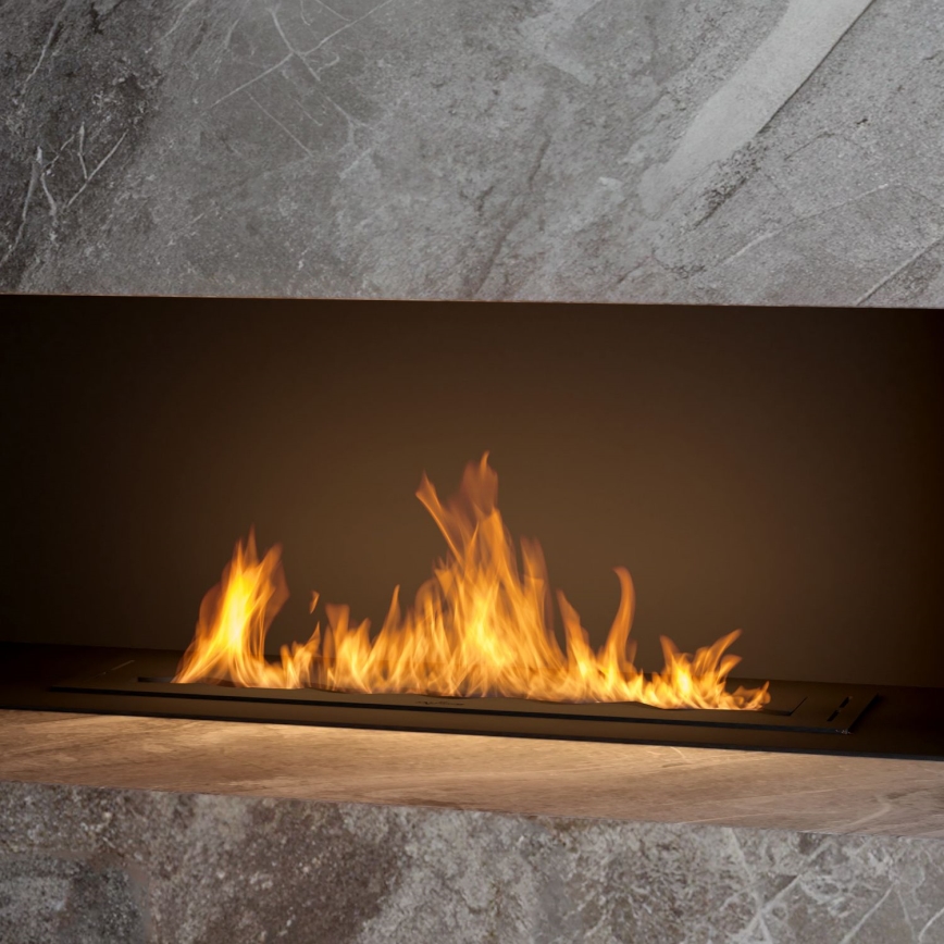 InFire - Sisseehitatud BIO kamin 7,5x80 cm 6kW must