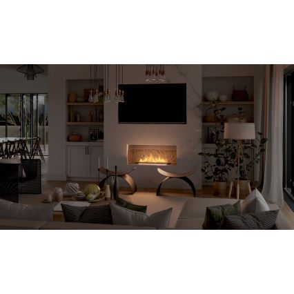 InFire - Sisseehitatud BIO kamin 7,5x80 cm 6kW must