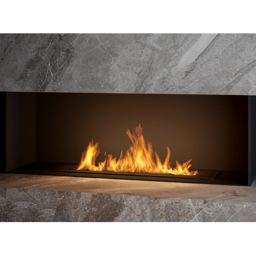 InFire - Sisseehitatud BIO kamin 7,5x80 cm 6kW must