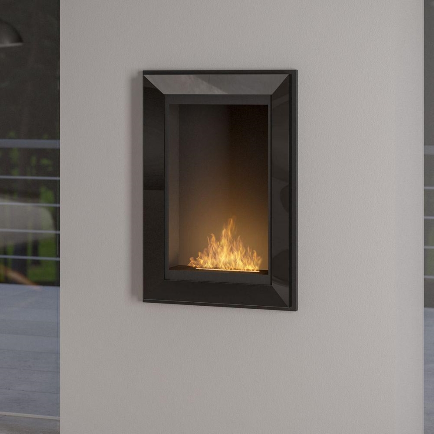 InFire - Sisseehitatud BIO kamin 79x55 cm 3kW must