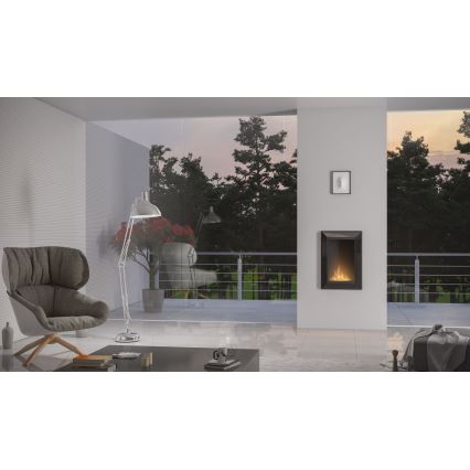 InFire - Sisseehitatud BIO kamin 79x55 cm 3kW must