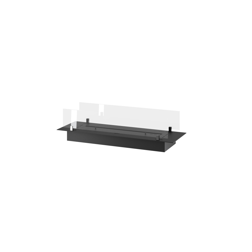 InFire - Sisseehitatud BIO kamin 8,5x100 cm 6kW must