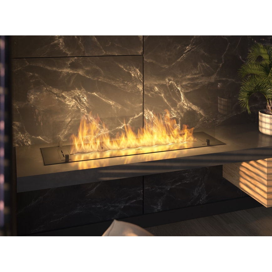 InFire - Sisseehitatud BIO kamin 8,5x120 cm 6kW must