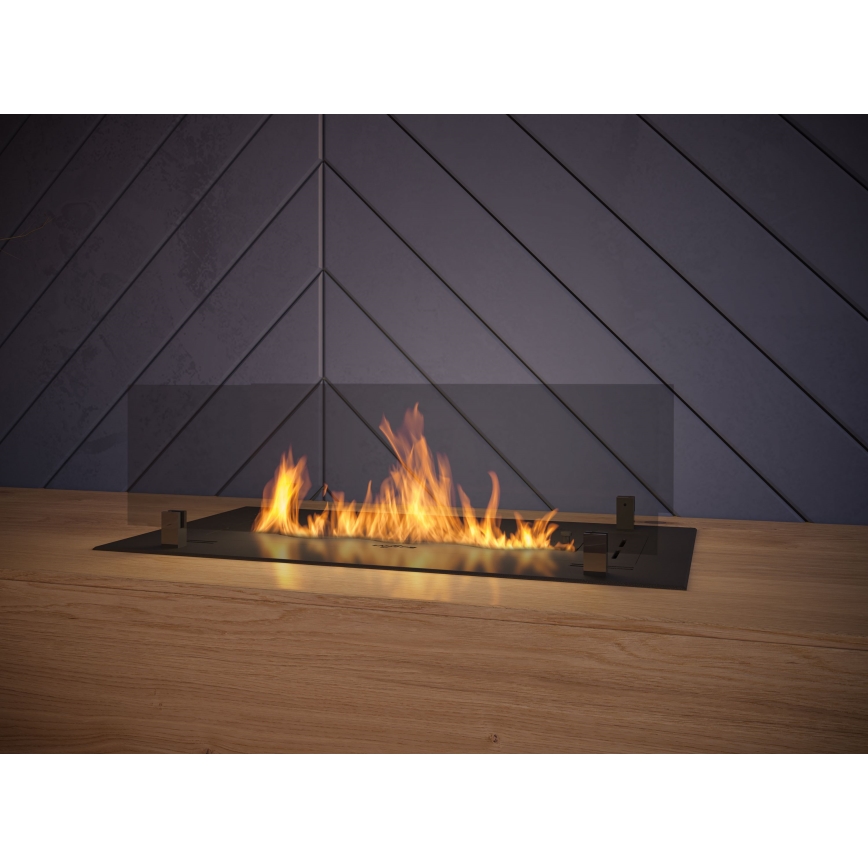 InFire - Sisseehitatud BIO kamin 8,5x60 cm 3,5kW must